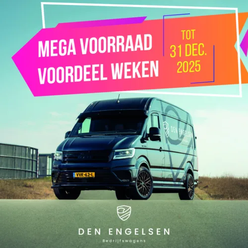 Het zijn de Mega Voorraad Voordeel Weken bij Den Engelsen Bedrijfswagens!