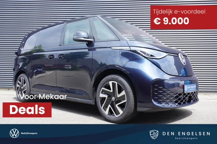 ID. Buzz Cargo 286 pk, Achteruitrijcamera, Comfortstoelen met armleuning, Navigatie, Achterdeuren zonder ruit, Trekhaak