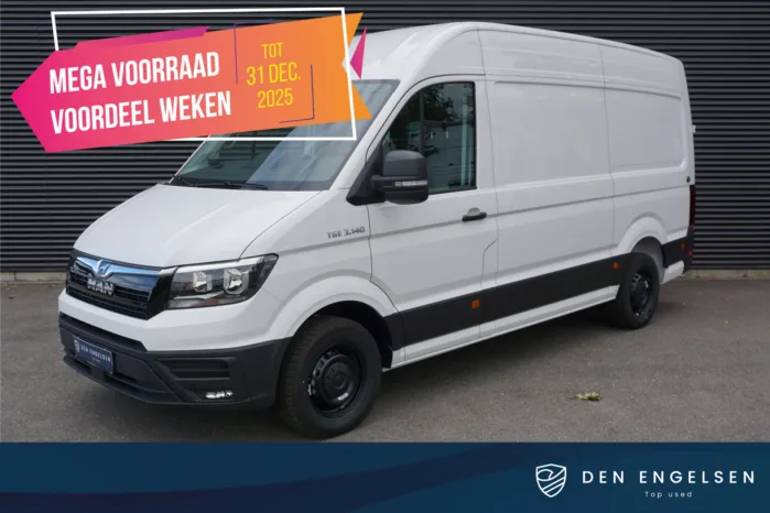 MAN TGE 3.140 140pk L3H3/L2H2 Facelift Apple Carplay Navigatie Camera 270 Graden Deuren Cruise control