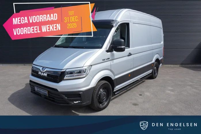 MAN TGE 3.180 180pk Automaat L3H3/L2H2 ACC Apple Carplay Camera Navi Trekhaak Sidebars Stuur- en stoelverwarming Nieuw!