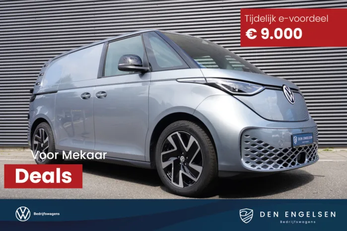 ID. Buzz Cargo 286 pk, Achteruitrijcamera, Comfortstoelen met armleuning, Navigatie, Achterdeuren zonder ruit, Trekhaak