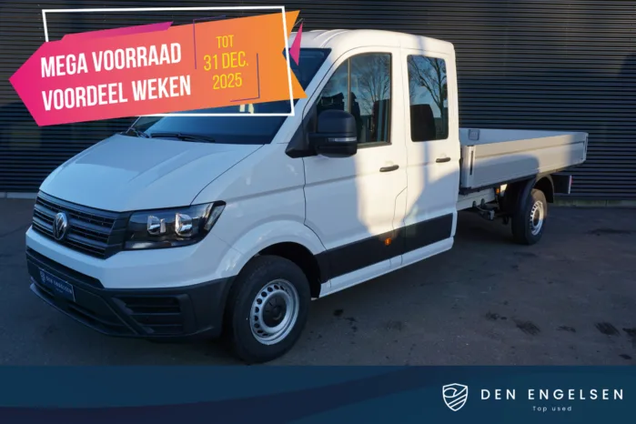 Volkswagen Crafter 35 L4 177PK Open laadbak Dubbele cabine Pick-Up Apple Carplay Cruise Trekhaak Parkeersensoren