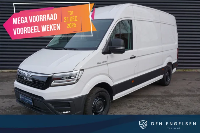 MAN TGE 3.140 140PK Automaat MY25 Facelift L3H3/L2H2 ACC Apple Carplay Camera Navi Stuur- en Stoelverwarming Trekhaak