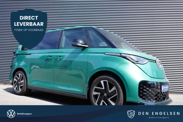 ID. Buzz Cargo 340 pk 4-Motion, Anniversary Edition,  Glass look panelen, Frontlip, Ondergrille hoogglans zwart, Navigatie, Achterdeuren zonder ruit, Trekhaak