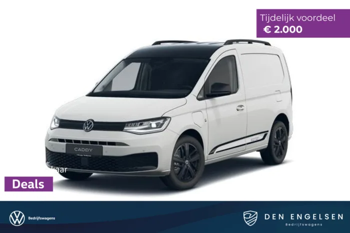 Volkswagen Caddy Cargo 1.5 TSI Hybride DSG Limited Edition, Climatronic, Achterdeuren zonder deuren, App connect draadloos, Alarm, LED koplampen, Trekhaak met vaste kogel