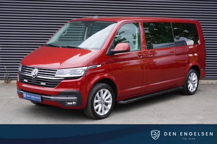 Volkswagen Transporter 204pk Automaat L2H1 Bulli Dubbele cabine LED  Trekhaak Digitaal Dashboard Leder Navigatie Apple carplay  18" Velgen