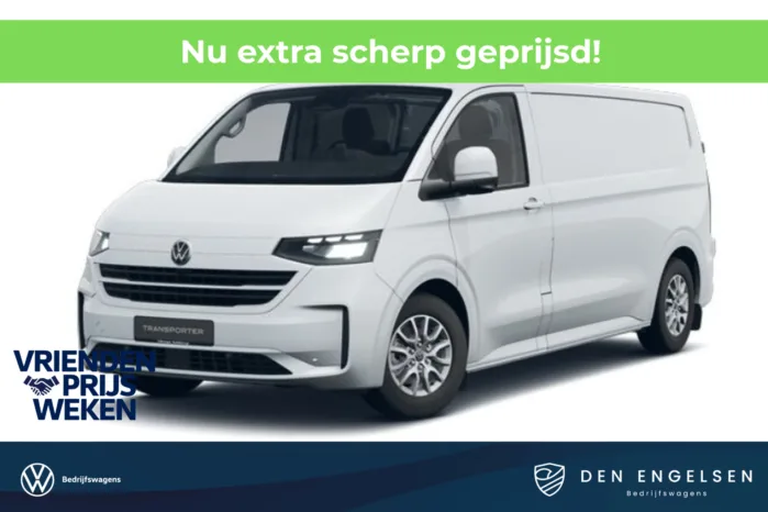 Volkswagen e-Transporter Style L2H1 218 pk, Achterdeuren zonder ruit, Trekhaak, Climatronic, Bijrijdersbank
